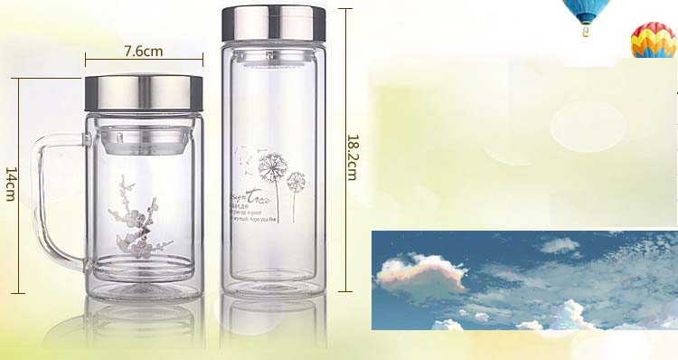 double glass tea cups