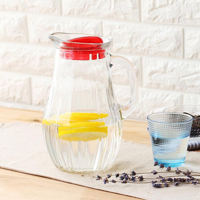 glass cold water pot set