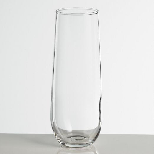 Gold rim stemless champagne flutes