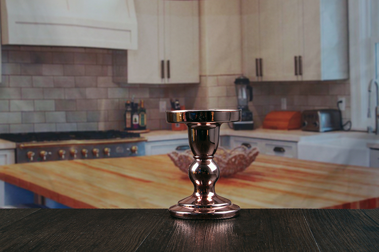 Coppery candle holders