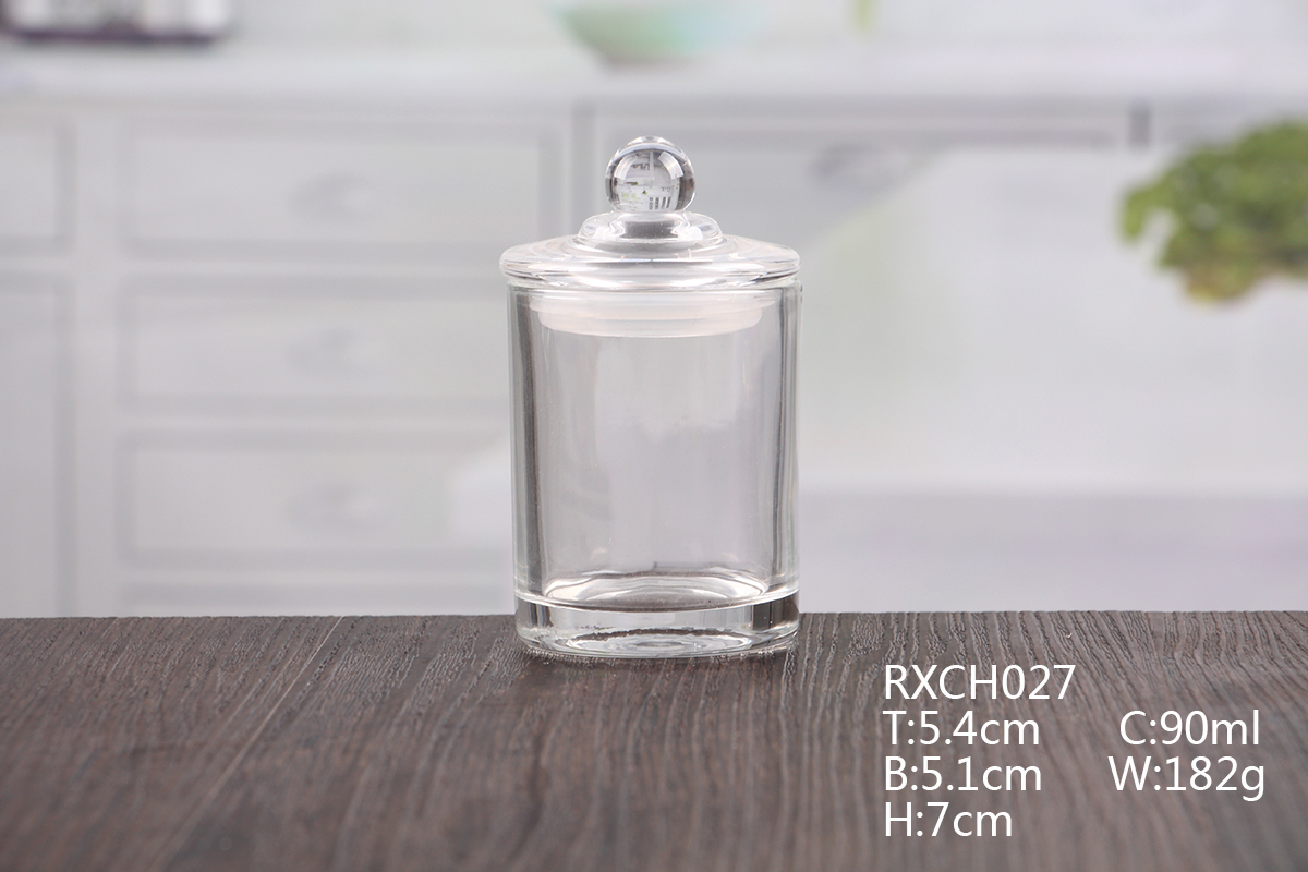 Small Glass Jar With Dome Lid