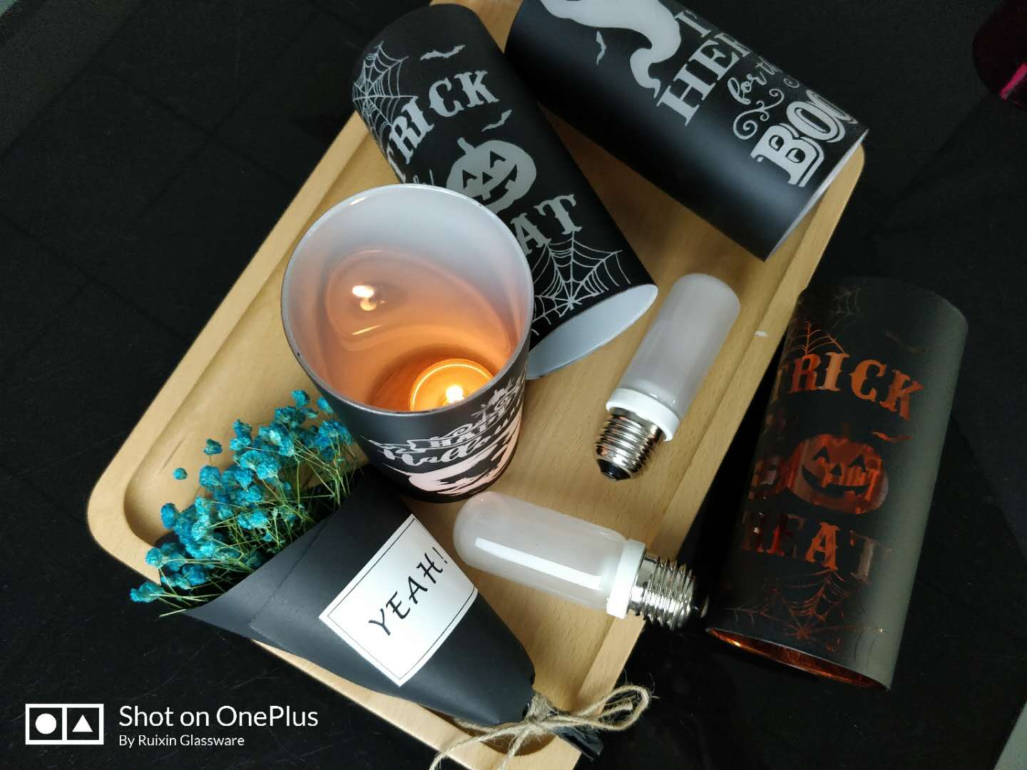 Halloween glass candle  holder wholesale, Candle holder for halloween decor