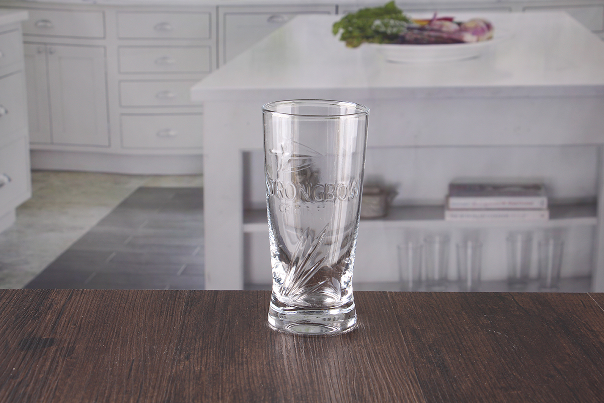 Embossed beer glasses