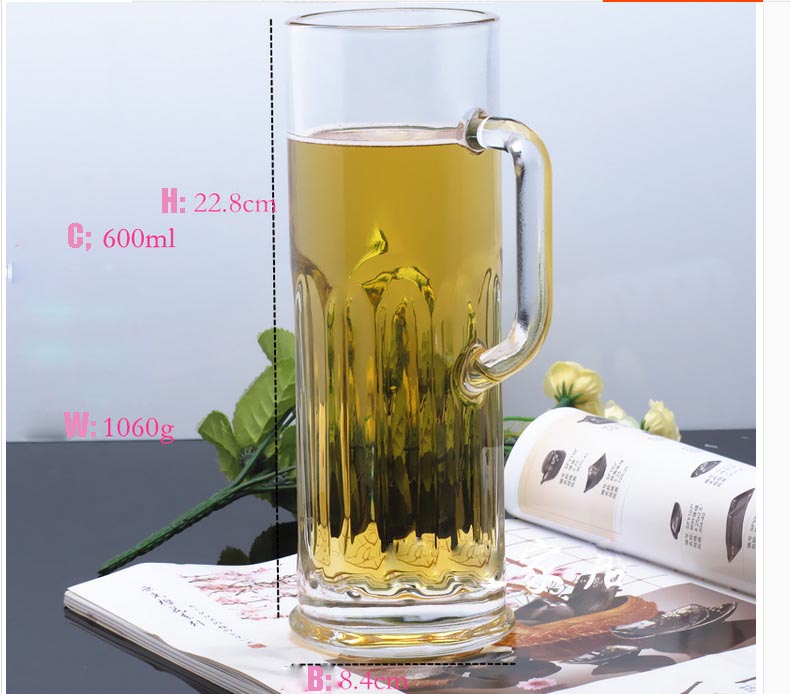  large glass beer mug