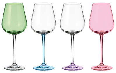 01 Coloured Wine Glasses  For Sale