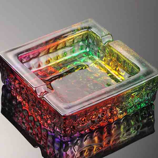 crystal glass ashtray