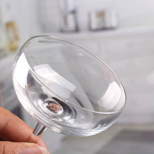 Inexpensive crystal champagne saucer