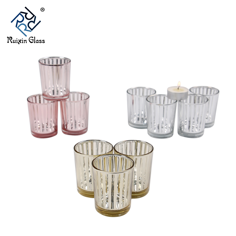 CD017 New Fashion Custom Logo Glass Tea Light Candle Holder Supplier From China