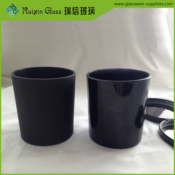 Black Glass Candle Jar