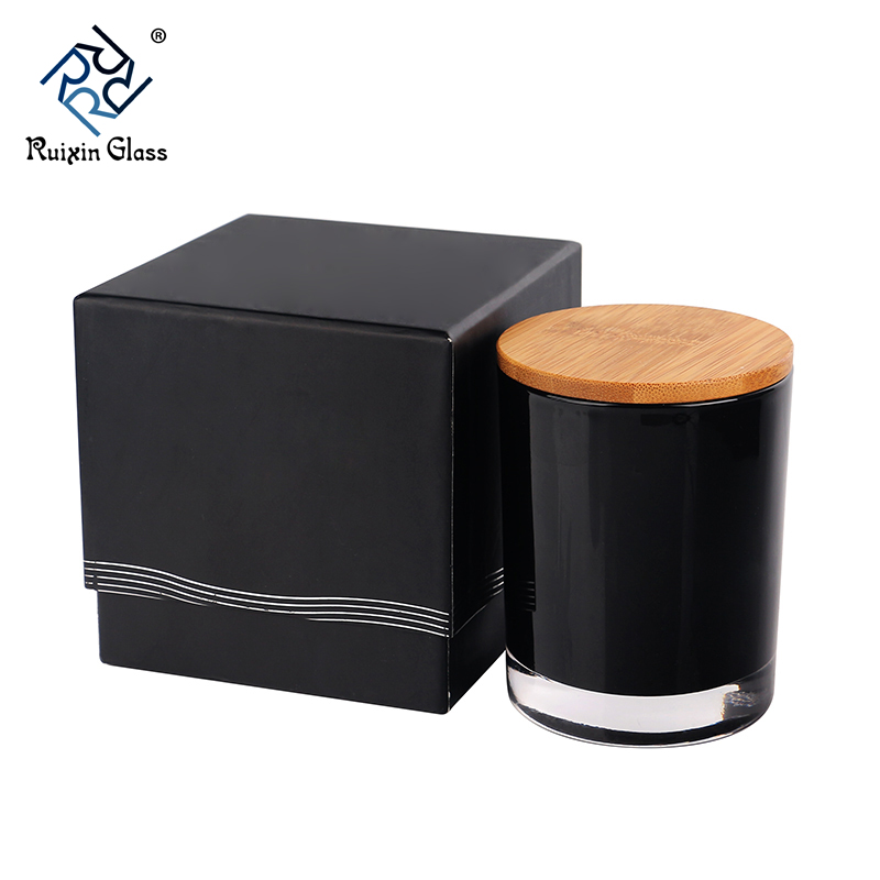 CD066 Glass Candle Jars With Wooden Lids