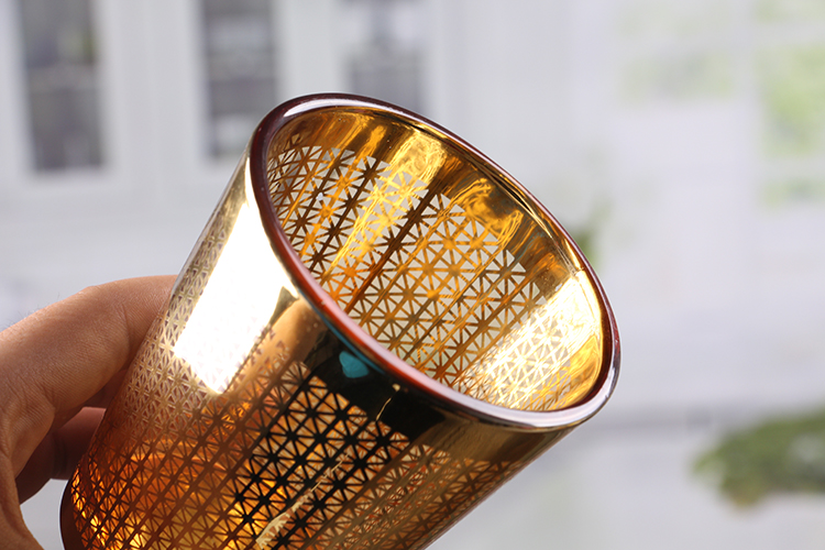 Golden candle holder