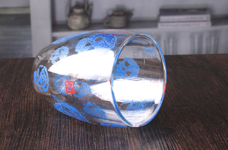 Double Wall Decaled Glass Cups