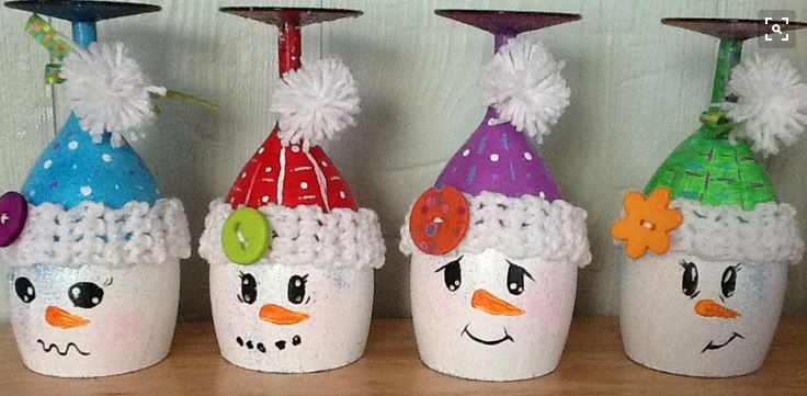 Christmas Wine Glass Candle Holders Ideas