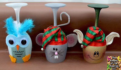 Christmas Wine Glass Candle Holders Ideas