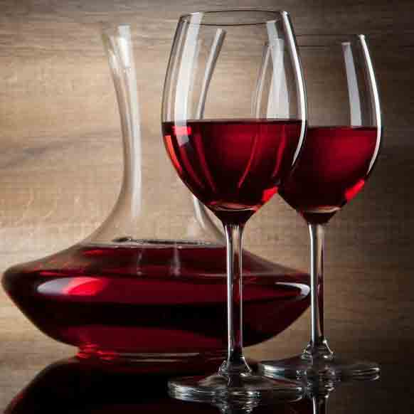 red wine glass