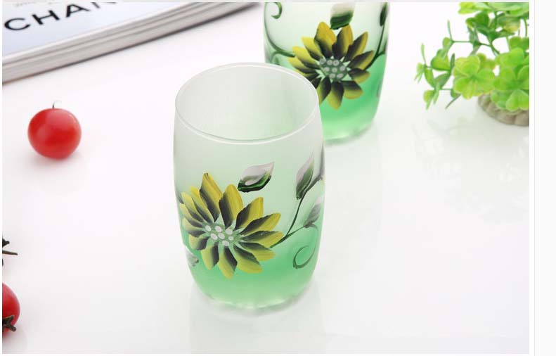 hand painted flower wine glasses
