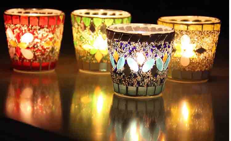 mosaic votive candle holders