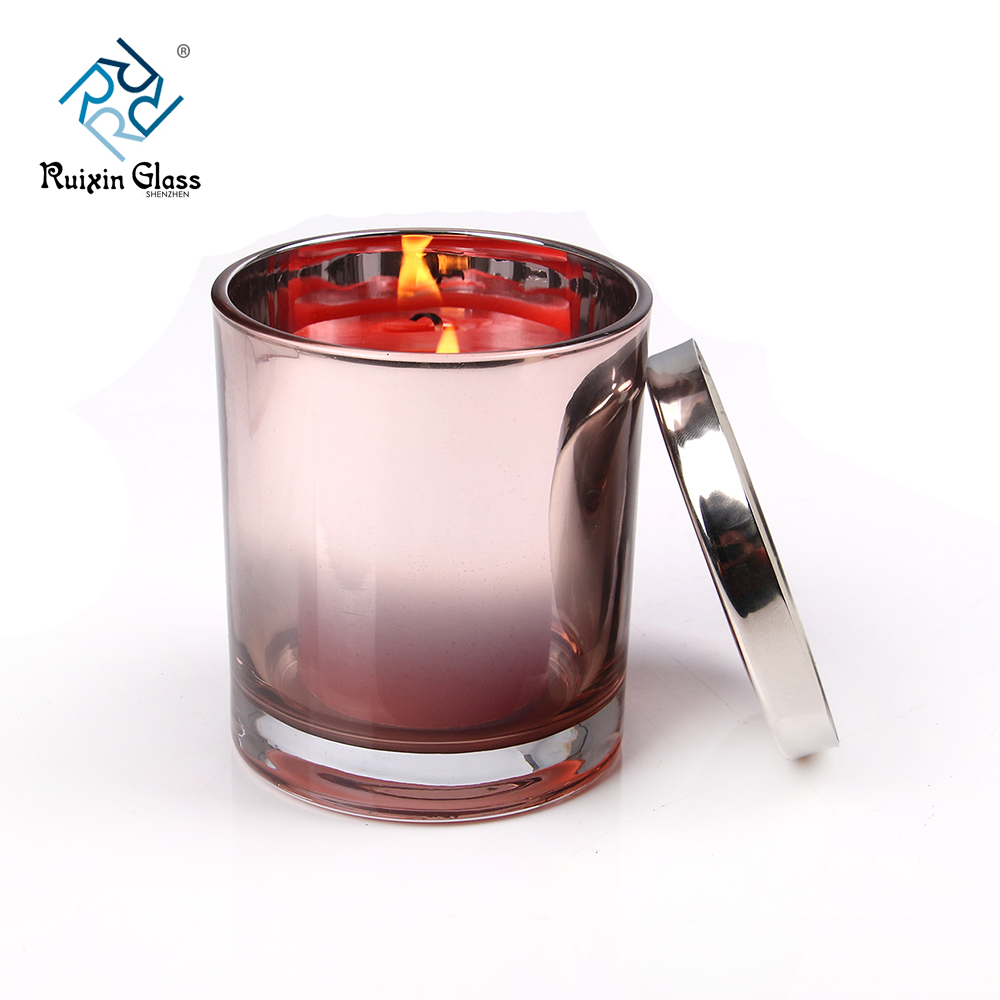 Machine Blown Decating Storage Jar Candle Holder With Lids