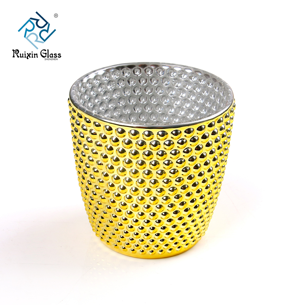 Gold Granules 10OZ Electroplating Candle Container Factory