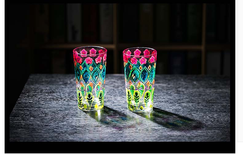 painted glass cup