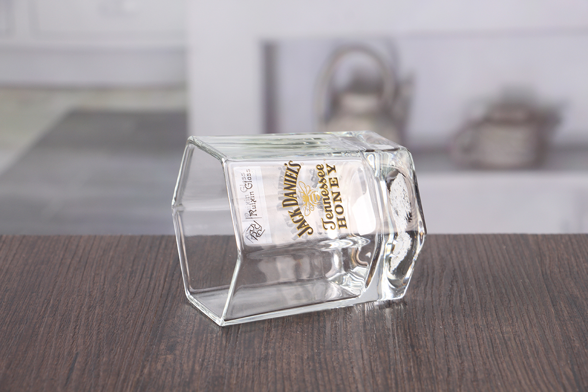 Hexagon Decal Whiskey Glasses