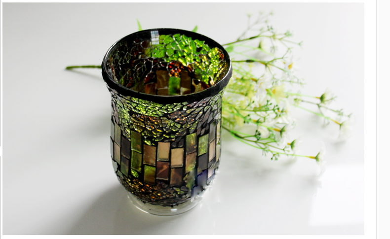 mosaic candle holder