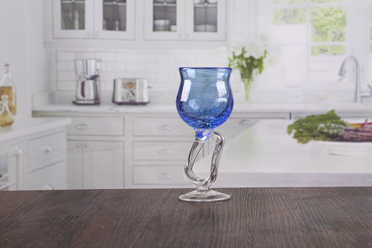 Crack Wine Glass Candle Holder