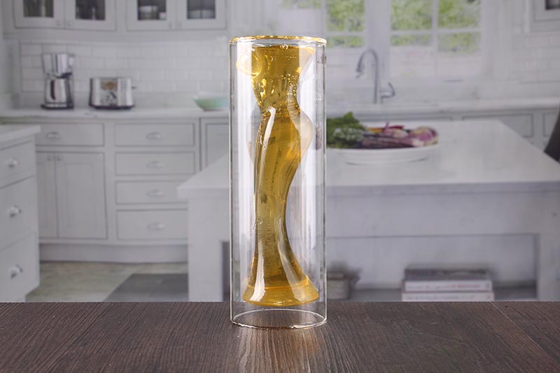 Woman shaped double walled beer mug