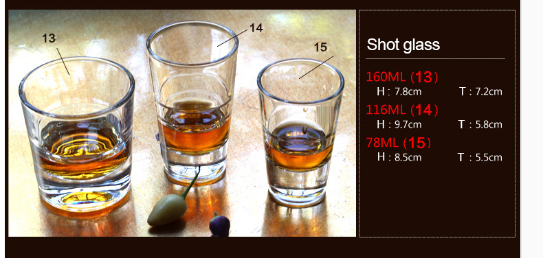 Customizable shot glasses