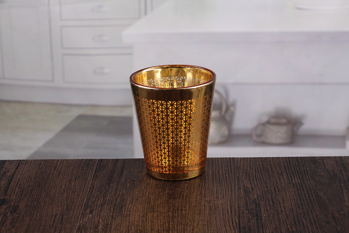 Golden candle holder