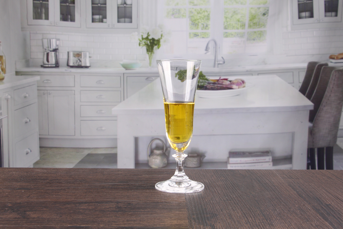 Wide mouth champagne glasses