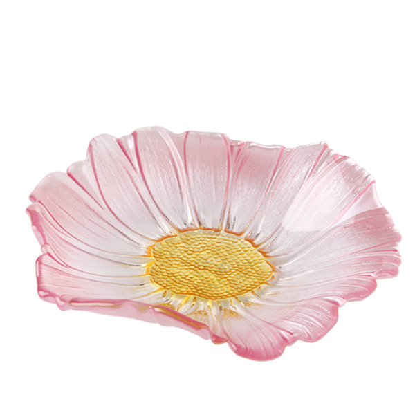 Sunflower Shaped Glass Fruit Plate