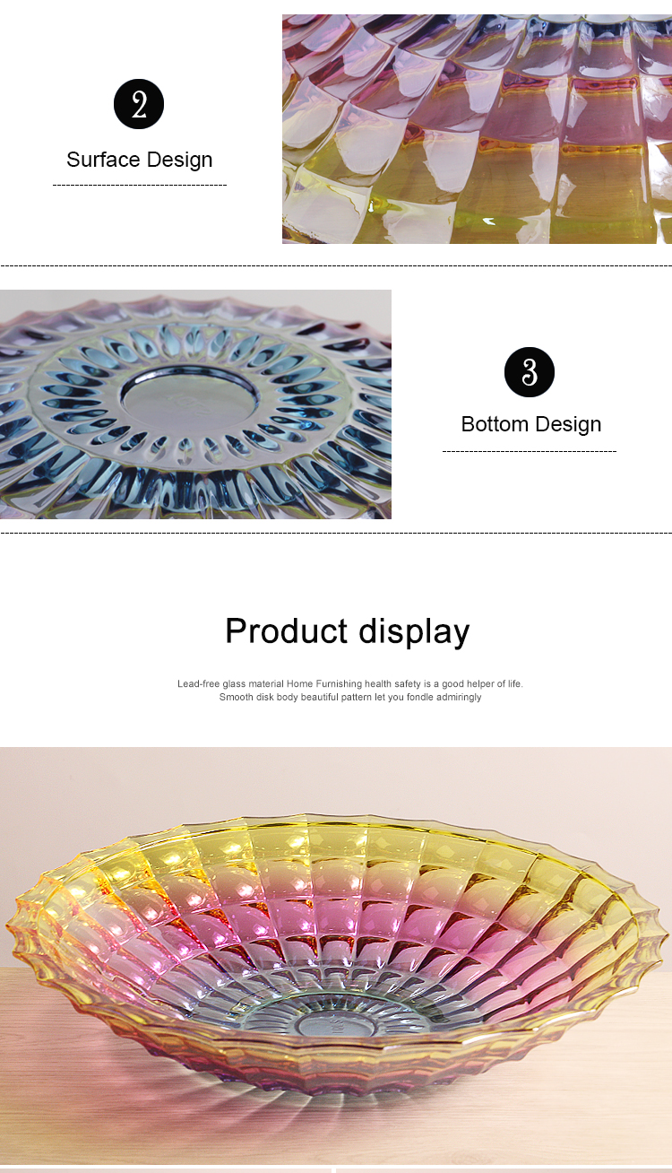 Hot sales mercury glass plate and electroplating glass plates for fruit