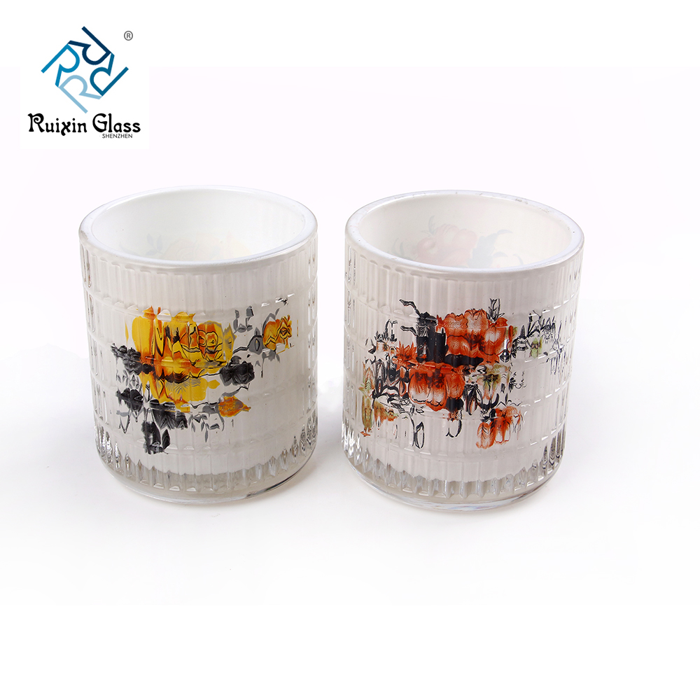 Chinese factory wholesale glass flower candle holder