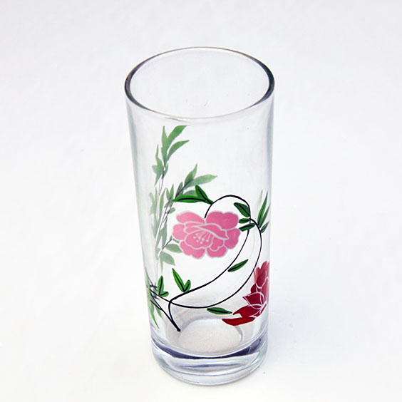 hand painted drinking glass
