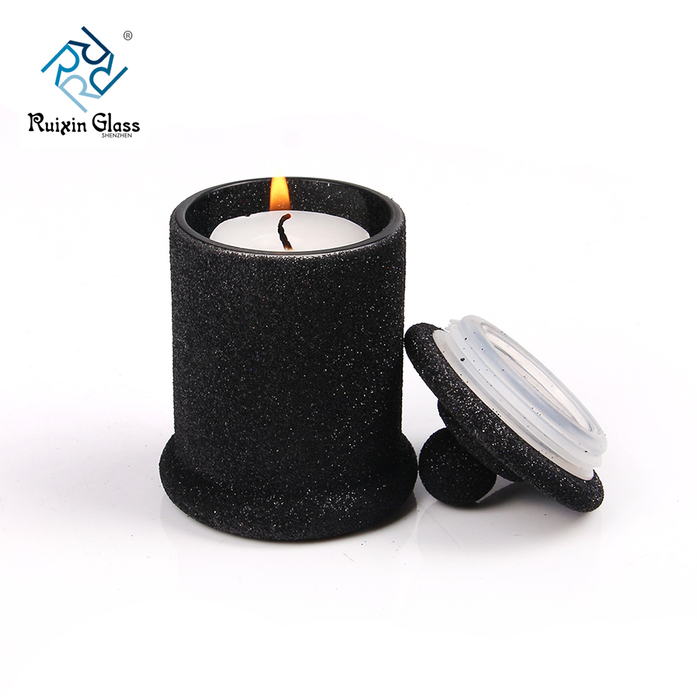 black votive candle holder