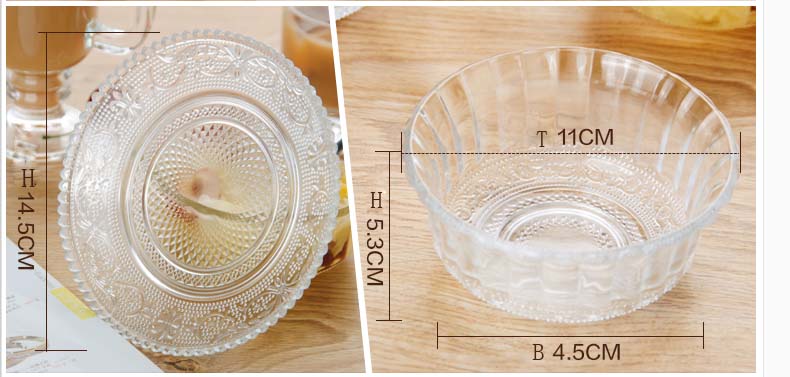 glass dessert bowls