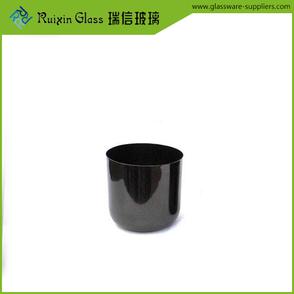 Black Glass Candle Jar