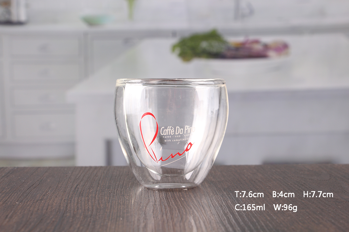Hand blown Double Wall Glass Cups