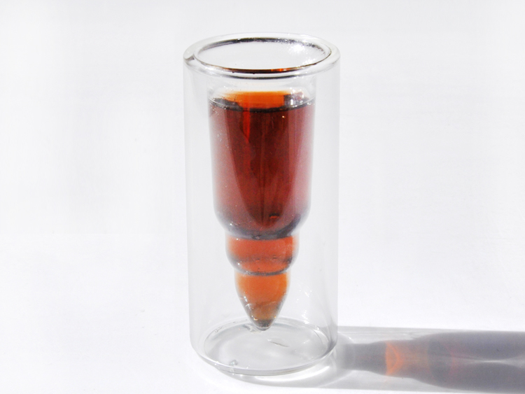 2016 new popular personalized glass beer mug double walled beer glass creative shot glass wholesale