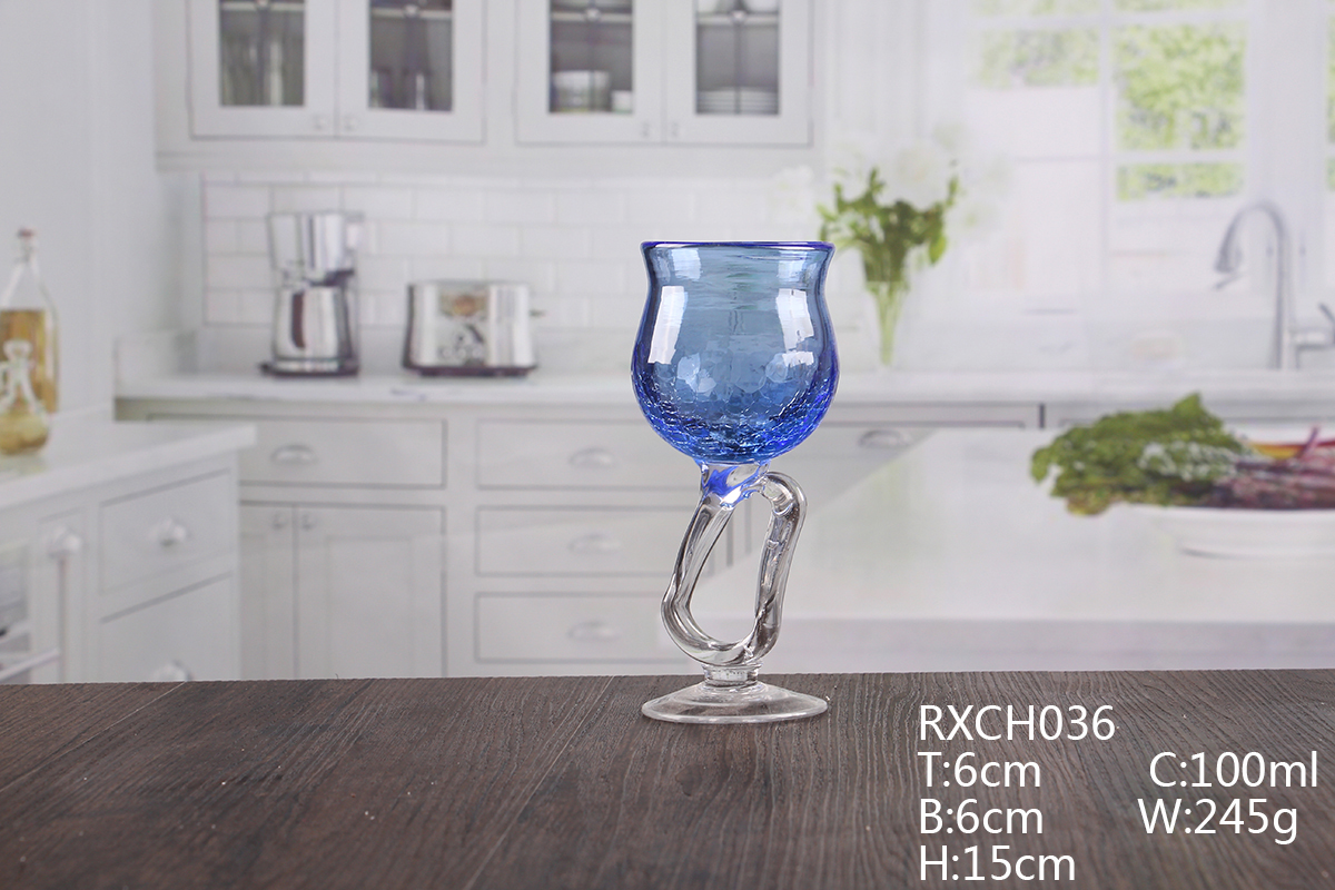 Crack Wine Glass Candle Holder
