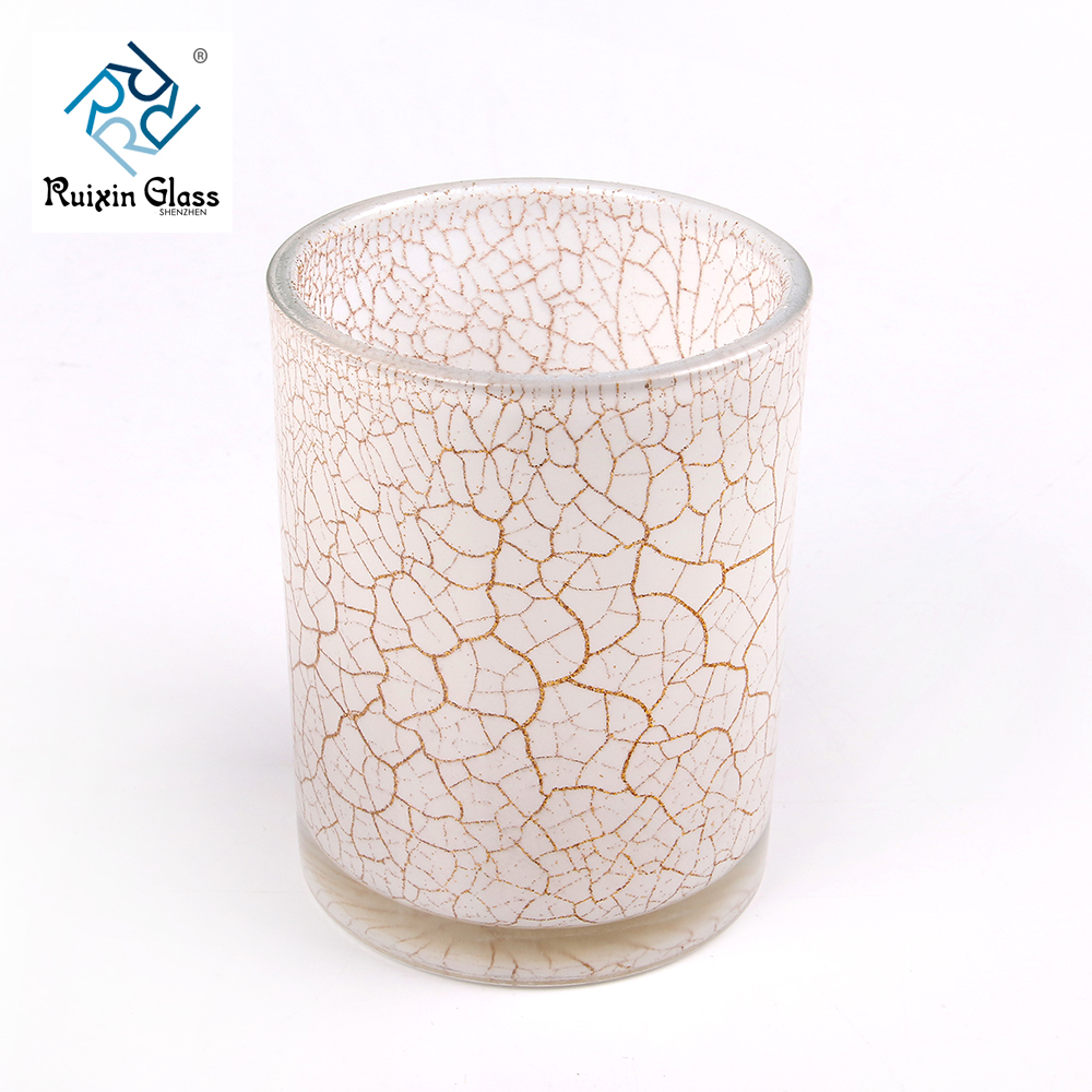 Granule Electroplating Spray 15OZ Purple  Glass Candle Container In Bulk