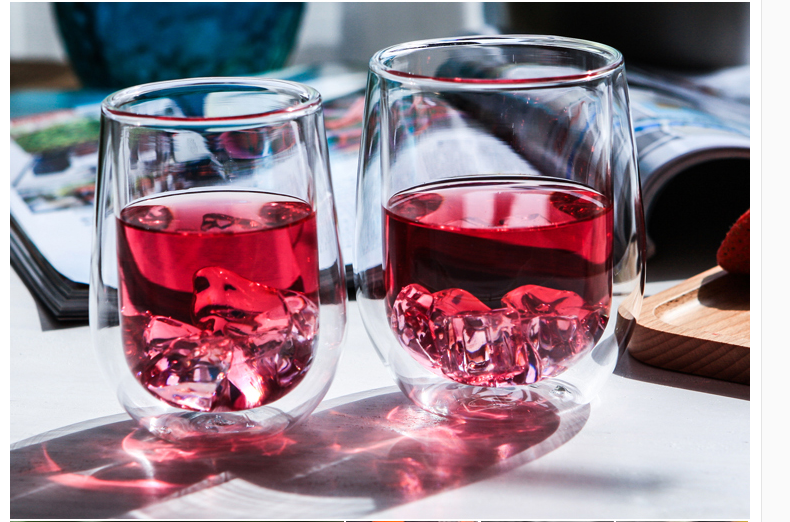 Double wall glass tea cups