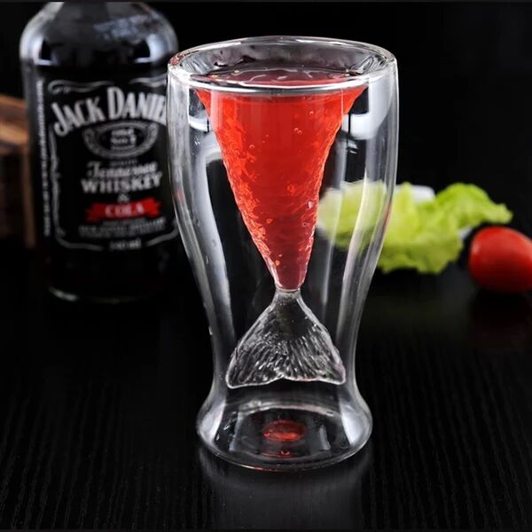 double walled red wine glass