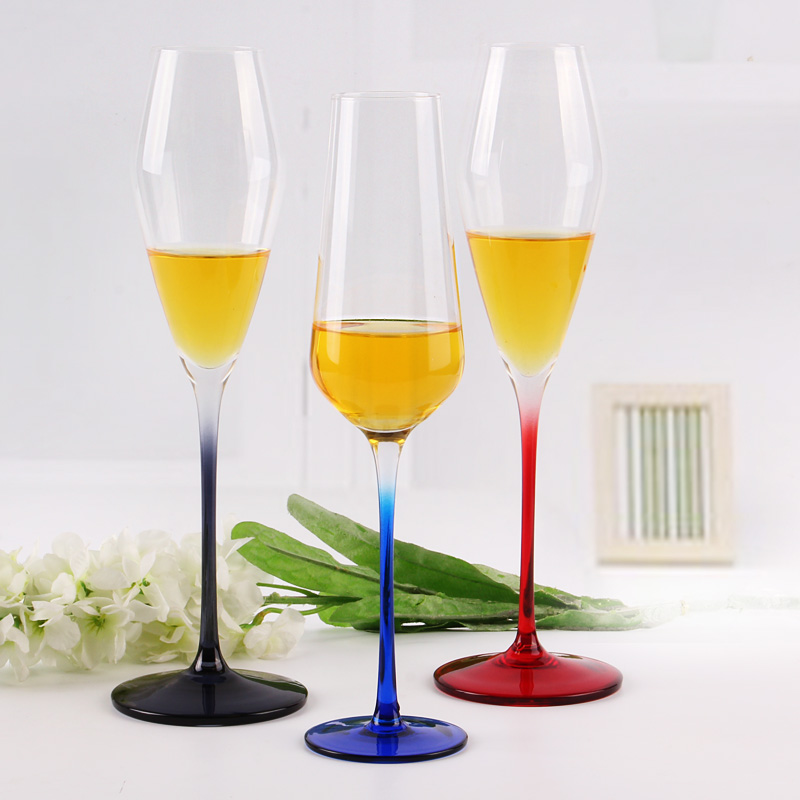 colorful champagne flute