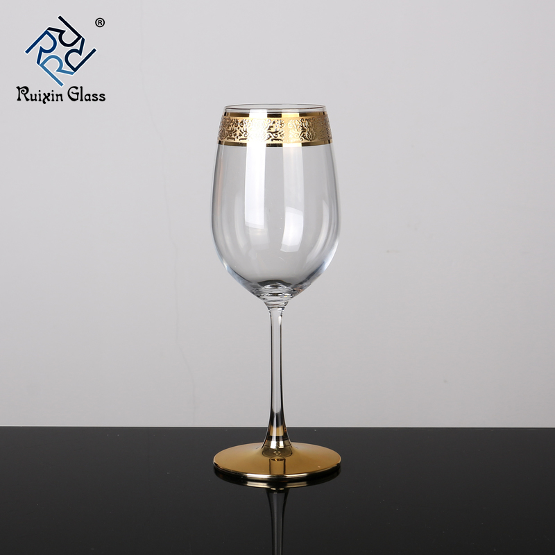 10 Customization Gold Rimmed Wine Glasses
