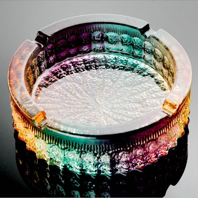 crystal glass ashtray