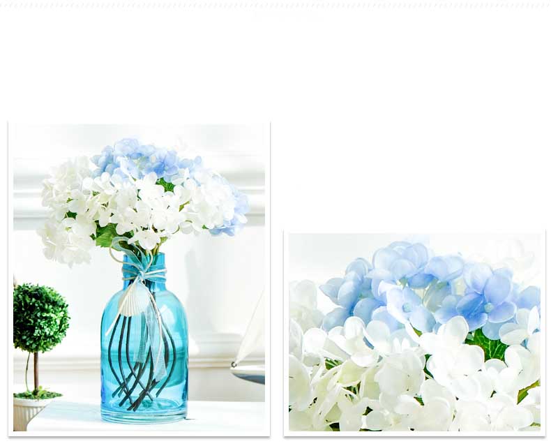 blue glass vases