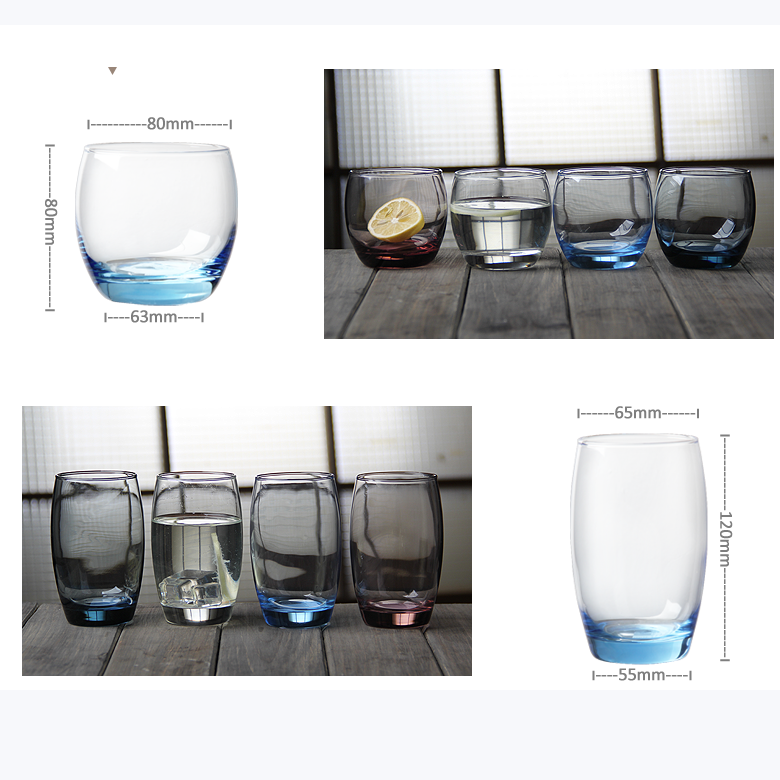 clear glass tea cup set