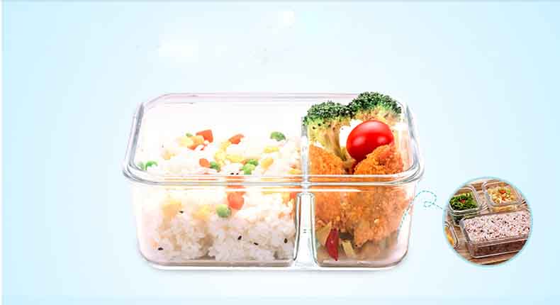 Glass food boxes with lid